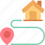 pin, direction, location, house, home 