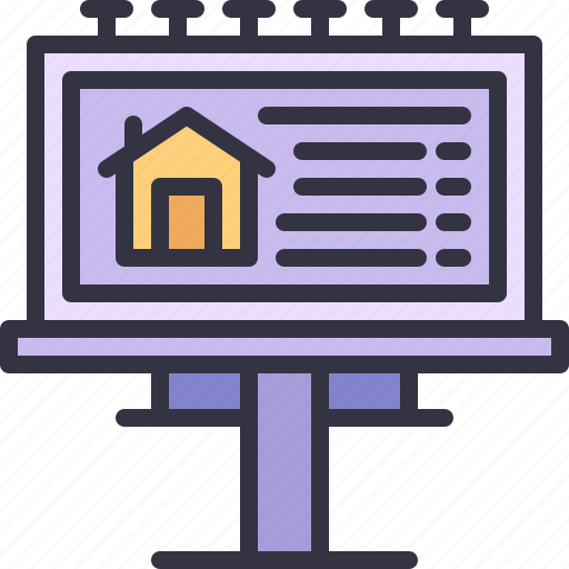 Billboard, real, estate, advertisment, home, property icon - Download on Iconfinder