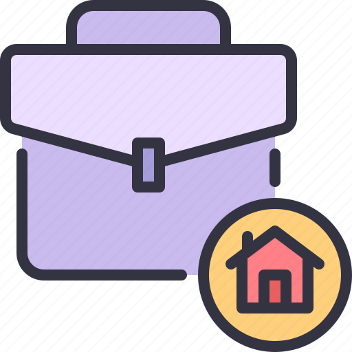 Briefcase, home, real, estate, work, from, property icon - Download on Iconfinder