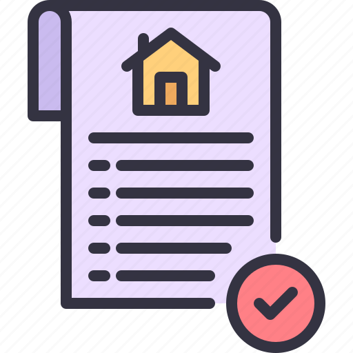 Home, real, estate, document, paper, contract icon - Download on Iconfinder
