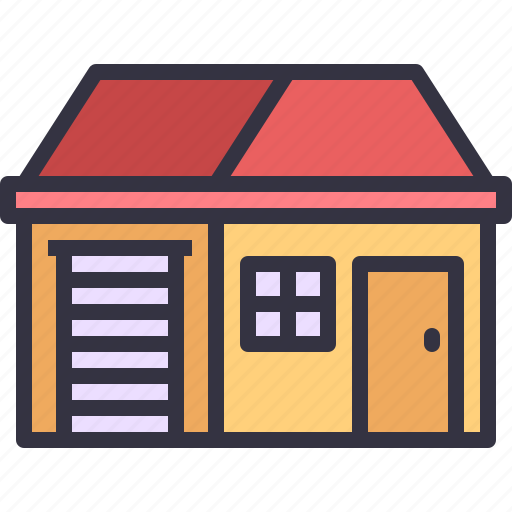 Home, real, estate, house, garage, buildings icon - Download on Iconfinder