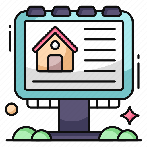 Property board, home board, house board, roadboard, info board icon - Download on Iconfinder