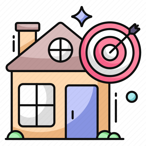 Property target, property aim, property objective, property goal, real estate target icon - Download on Iconfinder