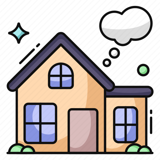 Dream home, dream house, family house, homestead, building icon - Download on Iconfinder