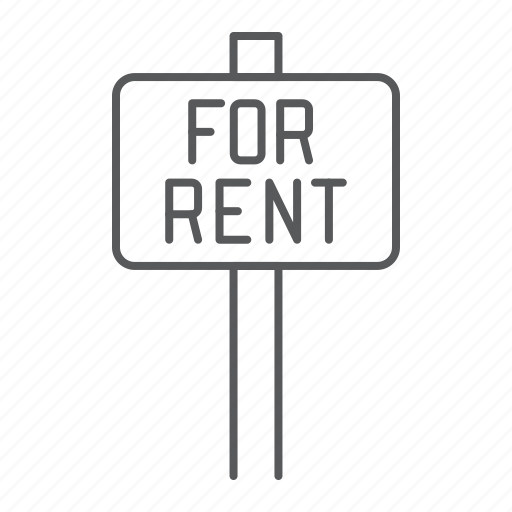 For, rent, signboard, real, estate, promotion, home icon - Download on Iconfinder