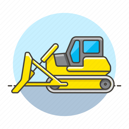 Construction, site, building, estate, bulldozer, real, machine icon - Download on Iconfinder