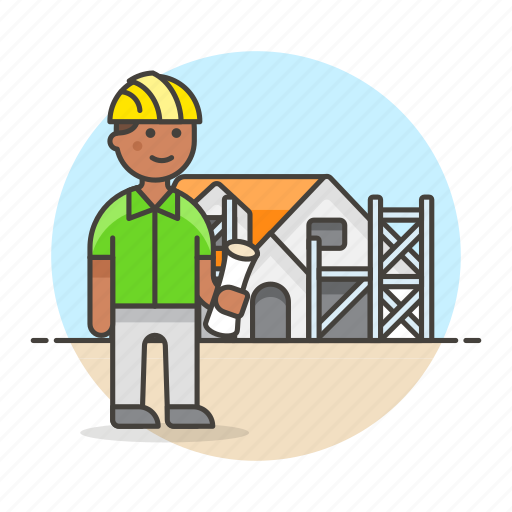 Construction, estate, foreman, dwelling, house, architects, male icon - Download on Iconfinder