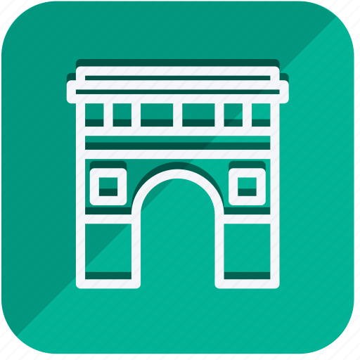Building, construction, estate, monument, property, real, arc de triomphe icon - Download on Iconfinder