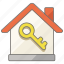 estate, house, key, locked, property, real, reserved 