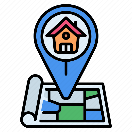 Navigator, navigation, house, location, property, map, rent icon - Download on Iconfinder