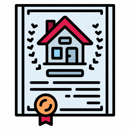 House, certificated, home, certificate, building, real estate, business icon - Download on Iconfinder