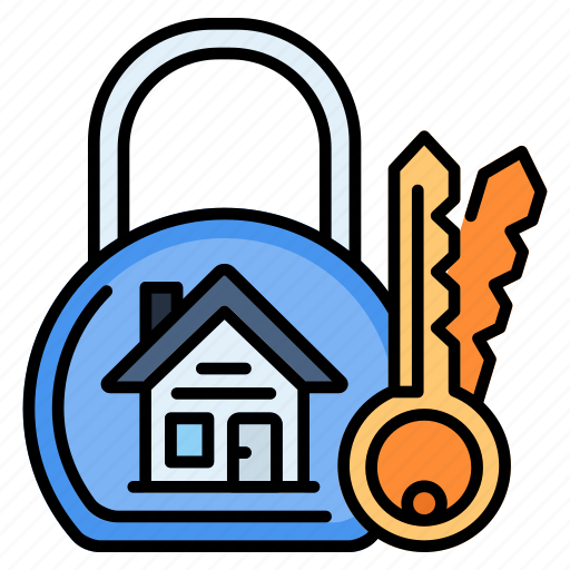 House, lock, security, door, key, protection, apartment icon - Download on Iconfinder