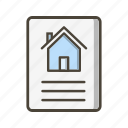 document, contract, house 
