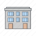apartment, building, office