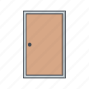 closed door, door, wooden door