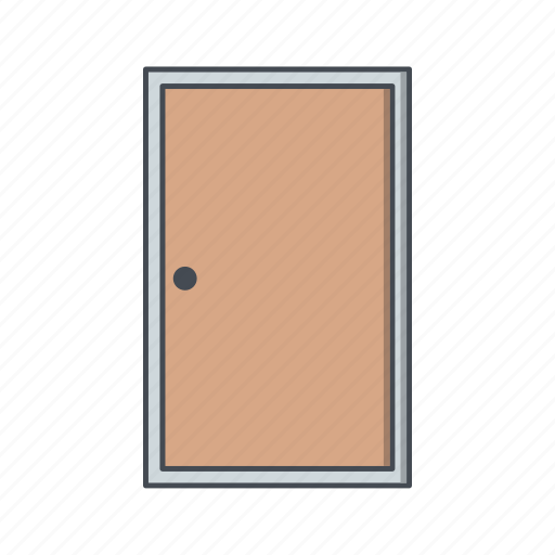 Closed door, door, wooden door icon - Download on Iconfinder