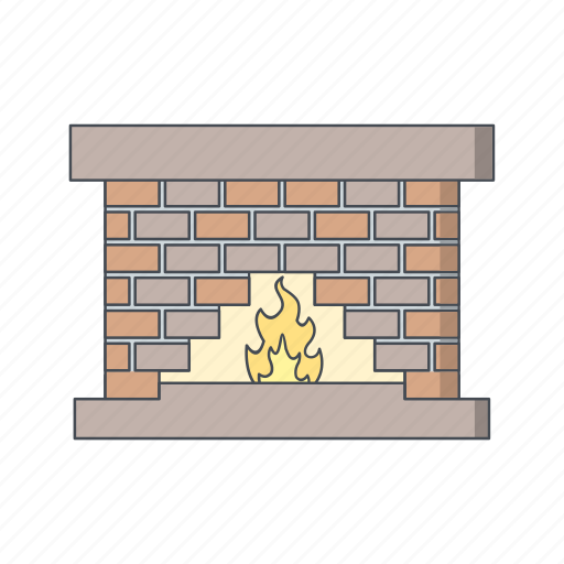 Chimney, flame, fire place icon - Download on Iconfinder