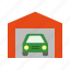 automobile, car, garage, parking, shutter, vehicle 