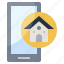 app, estate, home, house, property, real, smartphone 