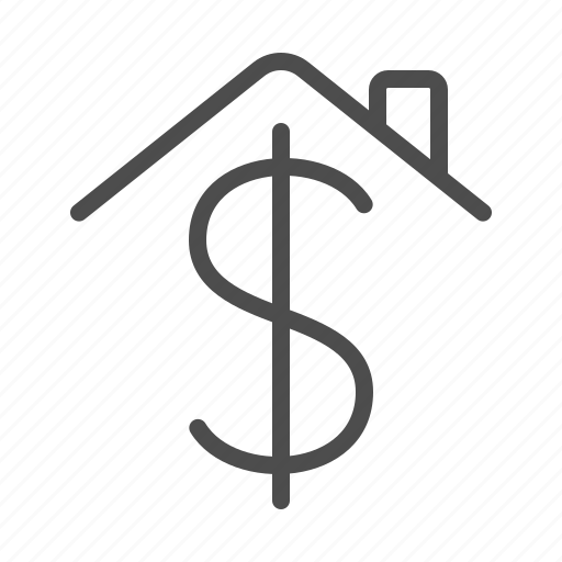 Real estate, dollar, roof, realty, for sale, for rent, house icon - Download on Iconfinder