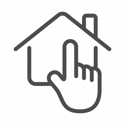 Real estate, house, home, finger, hand, choose icon - Download on Iconfinder