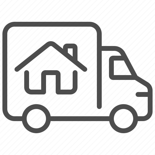 Truck, van, moving, moving truck, moving van icon - Download on Iconfinder