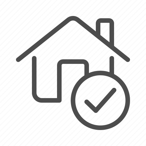 Real estate, house, home, check mark, tick icon - Download on Iconfinder