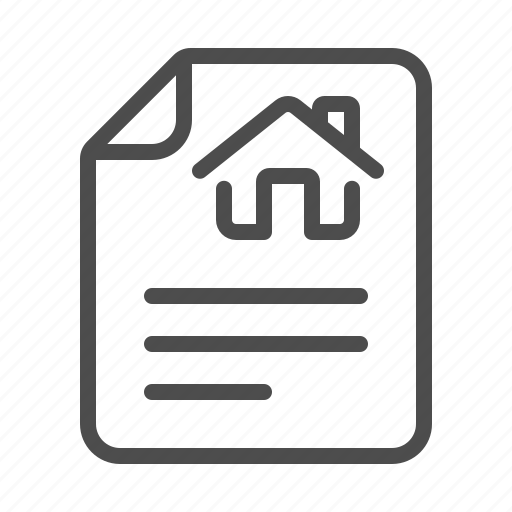 Lease, contract, mortgage, document, house, home, real estate icon - Download on Iconfinder