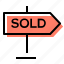 sold, sign, sale, real estate 
