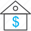 real, estate, sale, dollar sign, house 