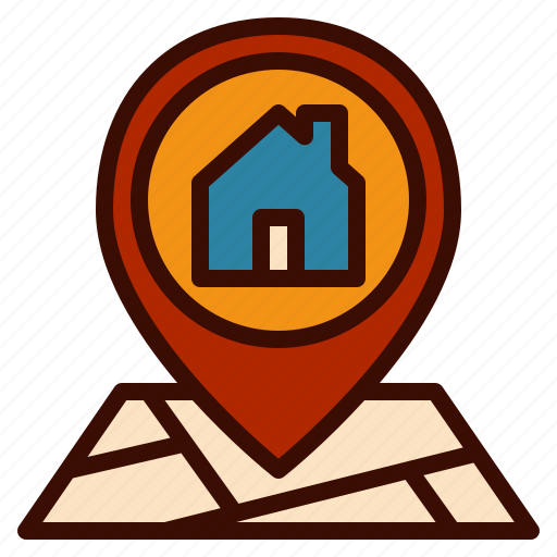 Direction, house, location, map, pin icon - Download on Iconfinder
