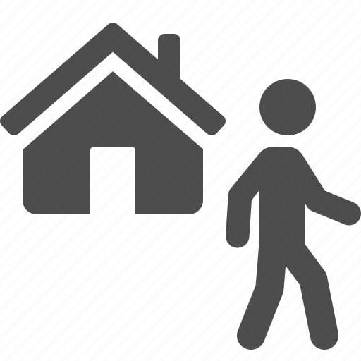 Home, house, man, real estate, walking icon - Download on Iconfinder