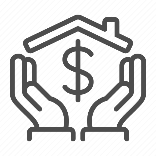 Real estate, house, home, hands, dollar, price, rent icon - Download on Iconfinder