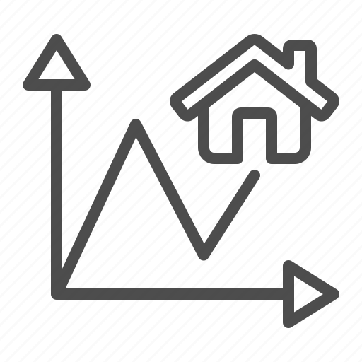 Housing market, real estate, house, home, graph, chart icon - Download on Iconfinder