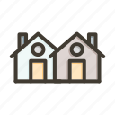 residential area, city, town, house, real estate