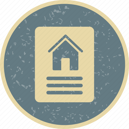 Document, contract, house icon - Download on Iconfinder