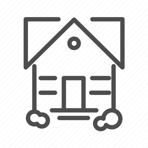 Apartment, building, cabin, flower, home, house, tree icon - Download on Iconfinder