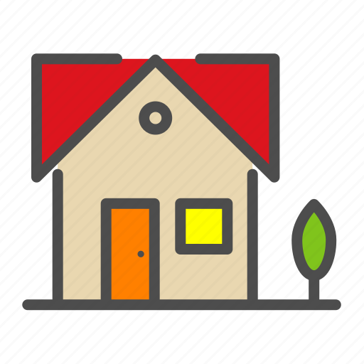 Apartment, building, home, house, tree icon - Download on Iconfinder
