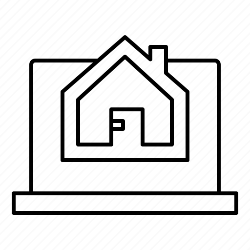 Real, estate, online, property, house, laptop, computer icon - Download on Iconfinder