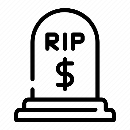 Grave, money, dollar, debt, miscellaneous, finance, death icon - Download on Iconfinder