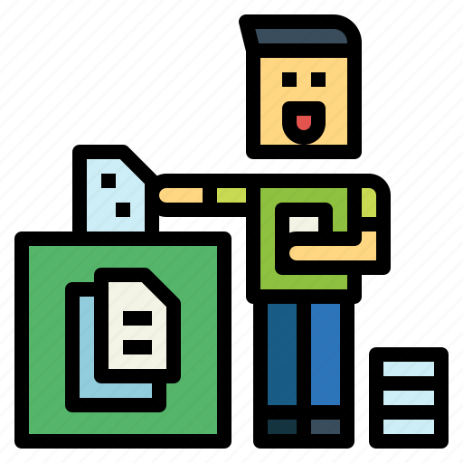 Litter, man, papers, trash icon - Download on Iconfinder