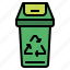 bin, recycle, trash 