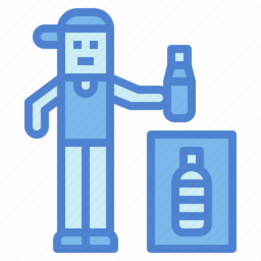 Bottle, litter, man, trash icon - Download on Iconfinder