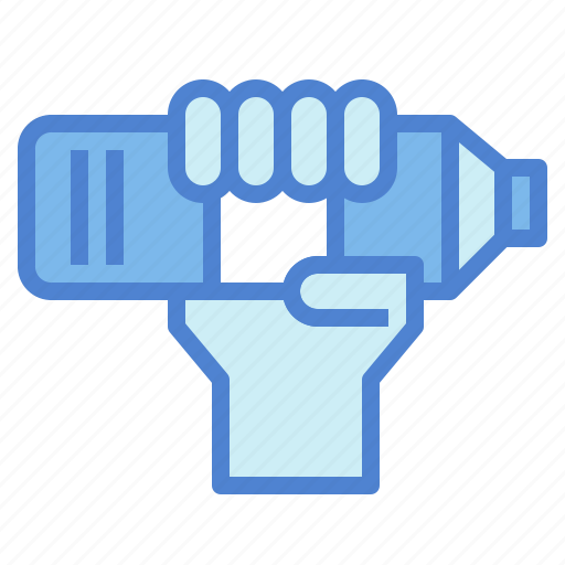 Bottle, drink, hand, plastic icon - Download on Iconfinder