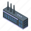 business, cartoon, computer, factory, isometric, plastic, recycle 