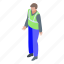 business, car, cartoon, factory, isometric, recycle, worker 