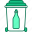 glass, bin, garbage 