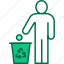 man, recycle, garbage 