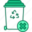 no, recycle, bin 
