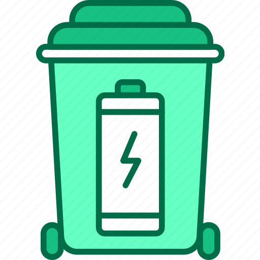 Trash, battery, bin icon - Download on Iconfinder
